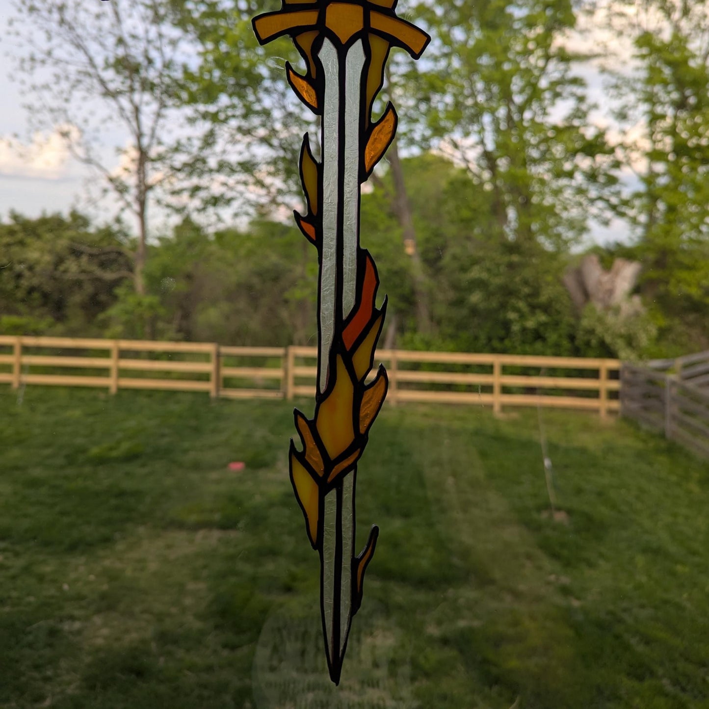 Sword on Fire Suncatcher
