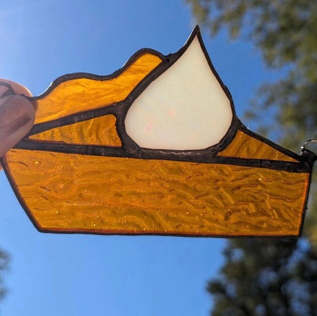 Stained Glass Pumpkin Pie Suncatcher