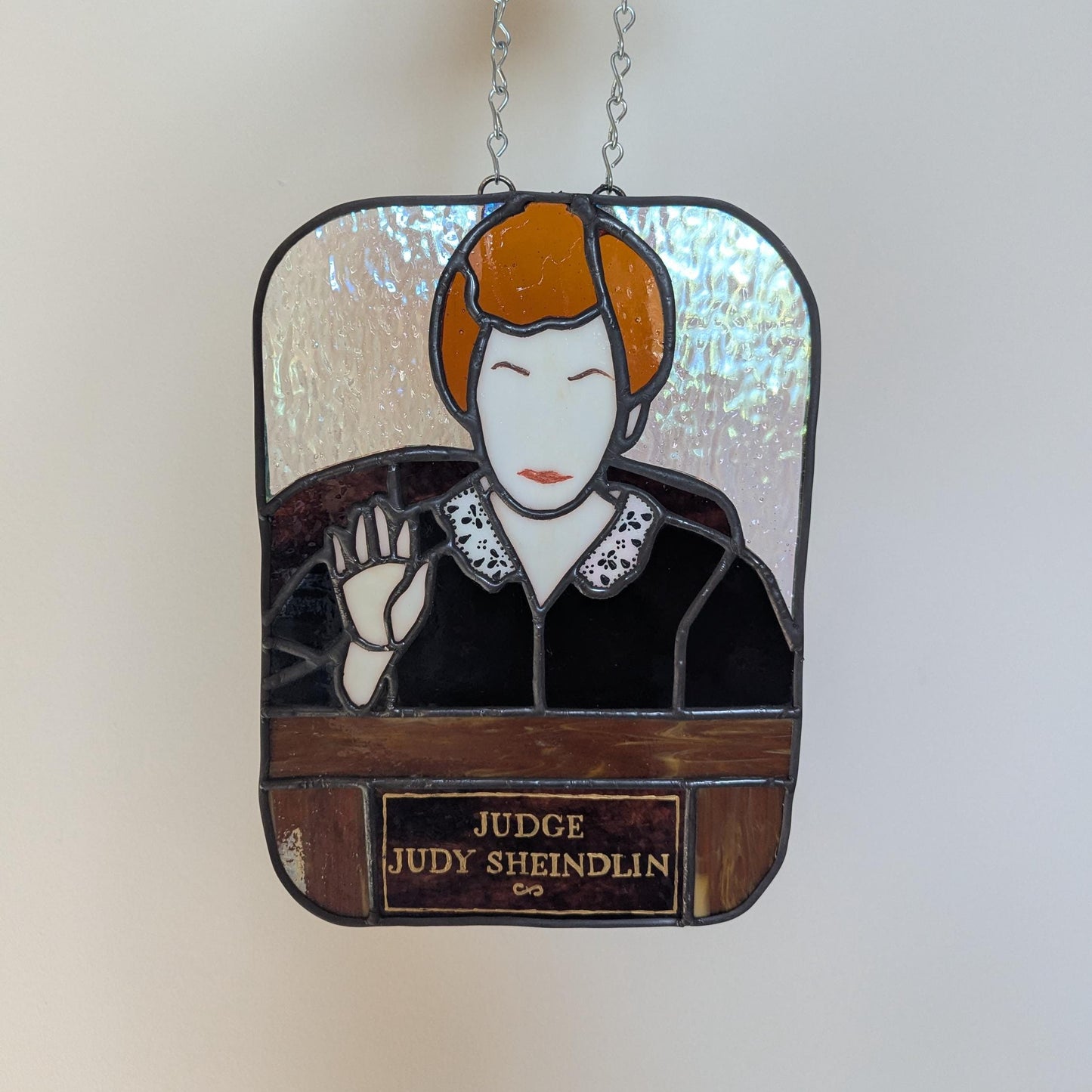 Judge Judy Stained Glass Sun Catcher